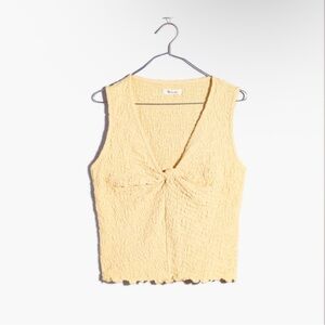 Madewell Popcorn-Knit Twist-Front Tank